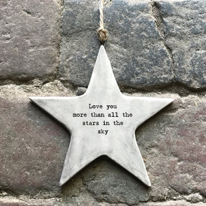 Rustic Hanging Star | Love You More