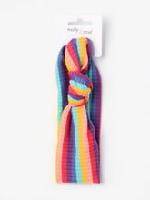 Load image into Gallery viewer, Children&#39;s Rainbow Striped Bandeau Hairband.
