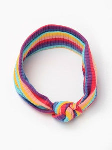 Children's Rainbow Striped Bandeau Hairband.