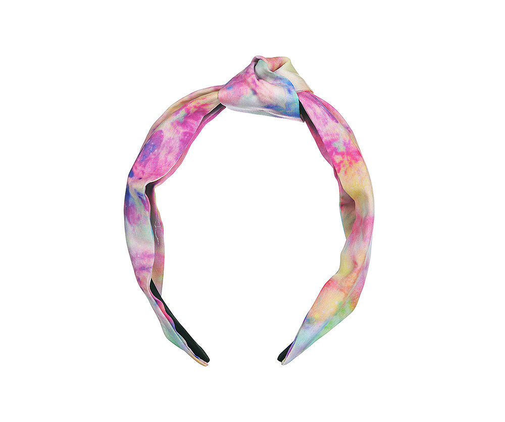 Pink Tie Dye Knot Headband
