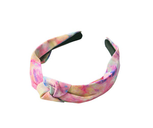 Pink Tie Dye Knot Headband