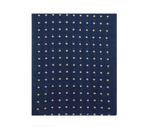 Load image into Gallery viewer, Navy Blue Polka Dot Embroidered Scarf
