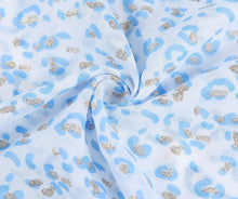 Load image into Gallery viewer, Blue Sparkle Leopard Print Scarf
