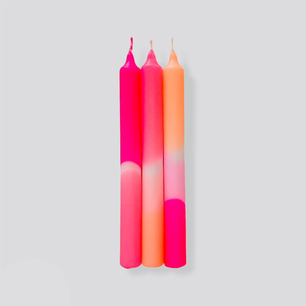 Dip Dye Neon Candles | Flamingo Dreams