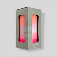 Load image into Gallery viewer, Dip Dye Neon Pillar Candle | Flamingo Cake
