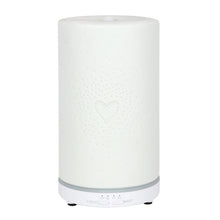 Load image into Gallery viewer, White Ceramic Heart Electric Aroma Diffuser
