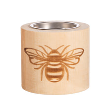 Load image into Gallery viewer, Wooden Bee Tealight Holder
