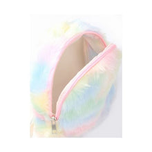 Load image into Gallery viewer, Children&#39;s Back Pack | Pastel Rainbow Fur
