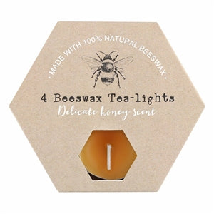 Set Of 4 Beeswax Tealights