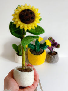 Handmade Felt Sunflower
