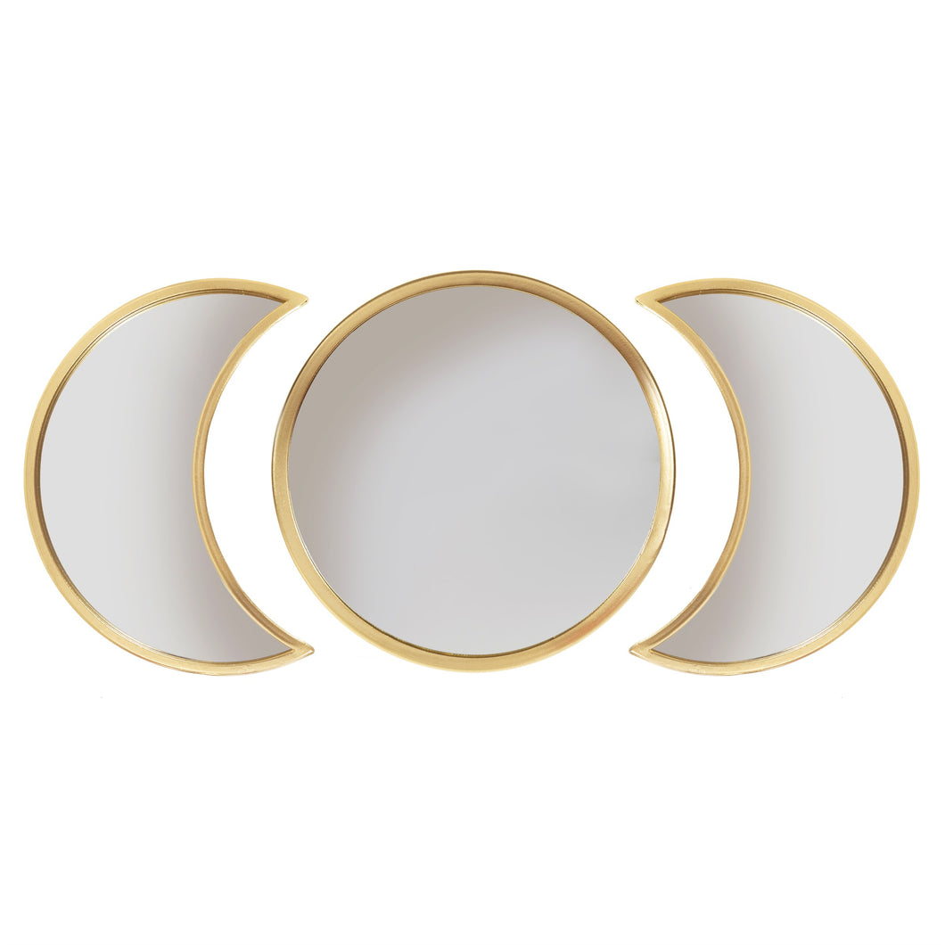 Moon Phases Gold Mirror Set