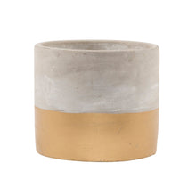 Load image into Gallery viewer, Gold Dipped Cement Planter
