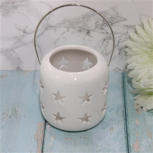 White Ceramic Star Lantern