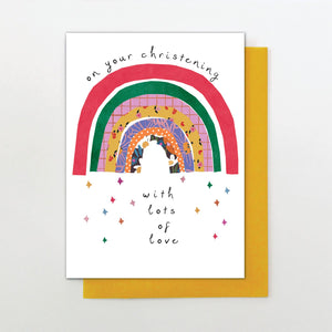 Rainbow Christening Card