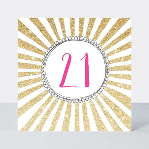 21st Birthday Card | Pink Fizz