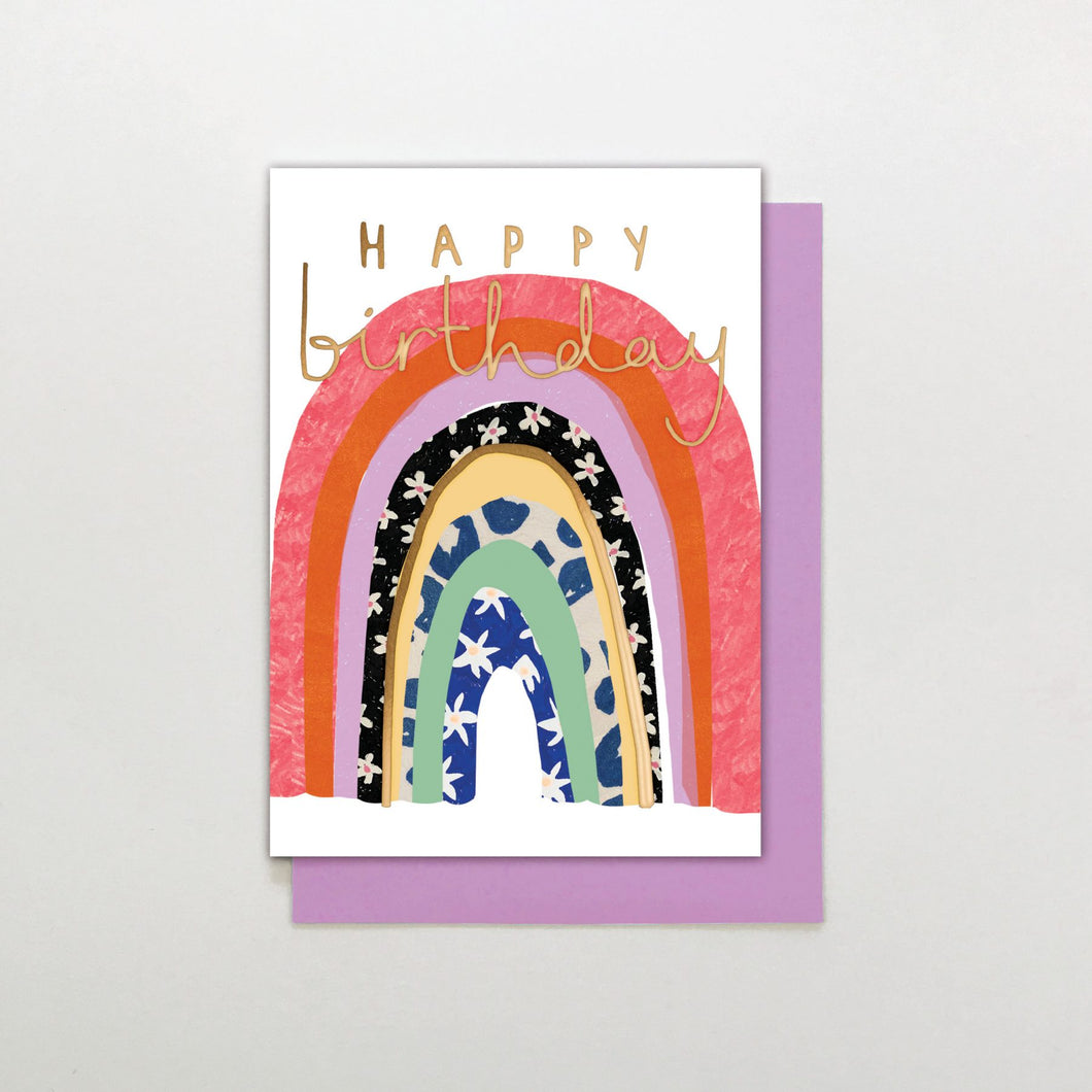 Rainbow Print Birthday Card