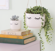 Load image into Gallery viewer, Hanging Planter | Eyes Shut
