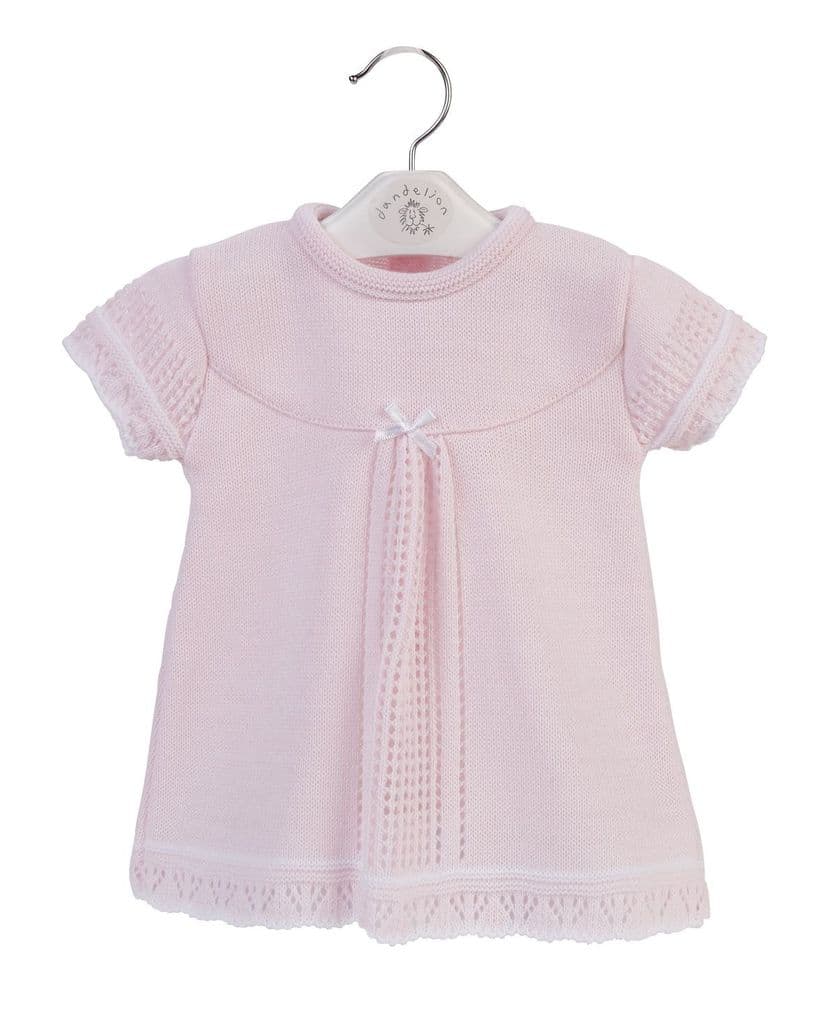 Knitted Baby Dress | Pink