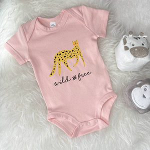 Wild And Free Leopard Jungle Babygrow