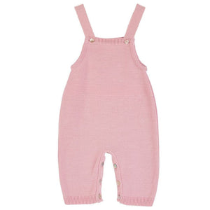 Knitted Dungarees | Newborn | Pink & Grey