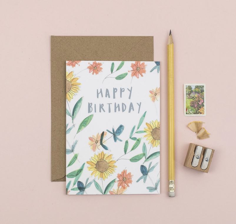 Sunflower Happy Birthday Card