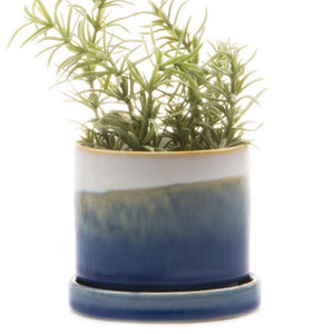 Ceramic Mini Glazed Planter | Blue