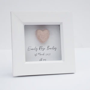 New Baby Personalised Heart Frame