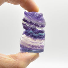 Load image into Gallery viewer, Natural Rainbow Fluorite Semi-precious Gemstone Carved Owl
