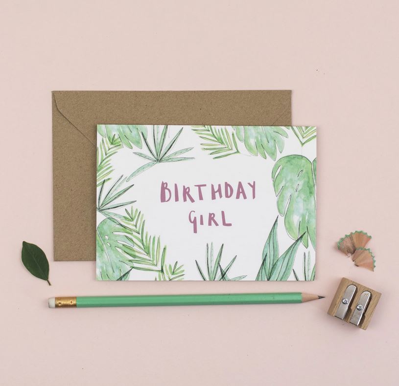 Birthday Girl Card | Botanical