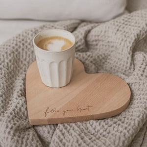 Wooden Heart Breakfast Board