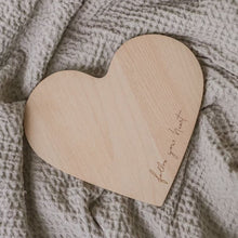 Load image into Gallery viewer, Wooden Heart Breakfast Board
