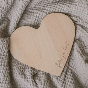 Wooden Heart Breakfast Board