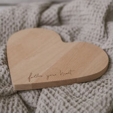 Load image into Gallery viewer, Wooden Heart Breakfast Board
