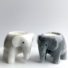 Load image into Gallery viewer, Marble Elephant Tea Light Holder | White
