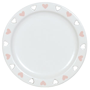 Ceramic Candle Plate | Pink Heart