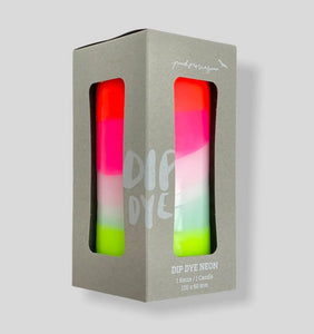 Dip Dye Neon Pillar Candle | Lollipop Lighthouse