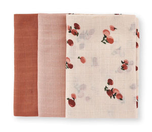 Muslin Squares | Peaches | Set Of 3