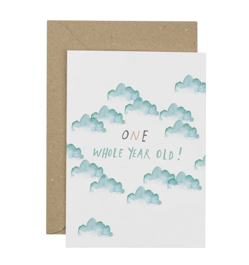 First Birthday Card | Clouds