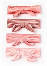 Load image into Gallery viewer, Children&#39;s Pink Velvet Bandeau With Bow
