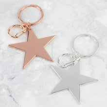 Load image into Gallery viewer, Rose Gold Star Keyring
