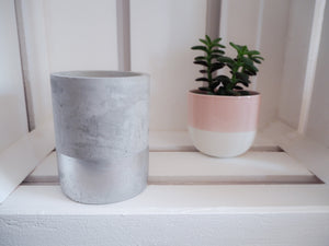 Fig & Olive Candle In Concrete & Silver