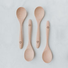 Load image into Gallery viewer, Wooden Heart Spoons Set
