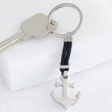 Load image into Gallery viewer, Stainless Steel Anchor and Rope Keyring
