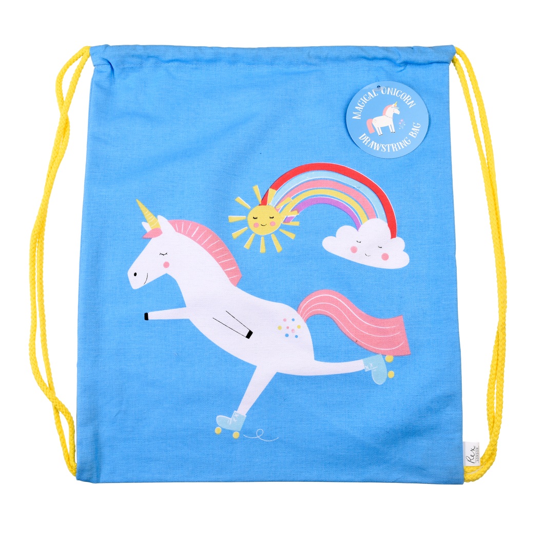 Unicorn Rainbow Drawstring Bag