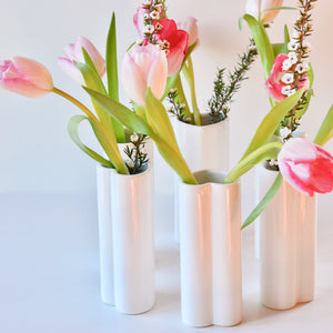 White Ceramic Heart Vase