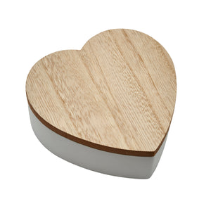 White Wooden Heart Box