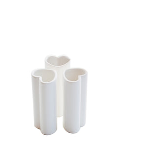 White Ceramic Heart Vase